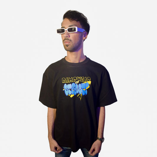 Unisex Ramp Street Black Oversized Tshirt