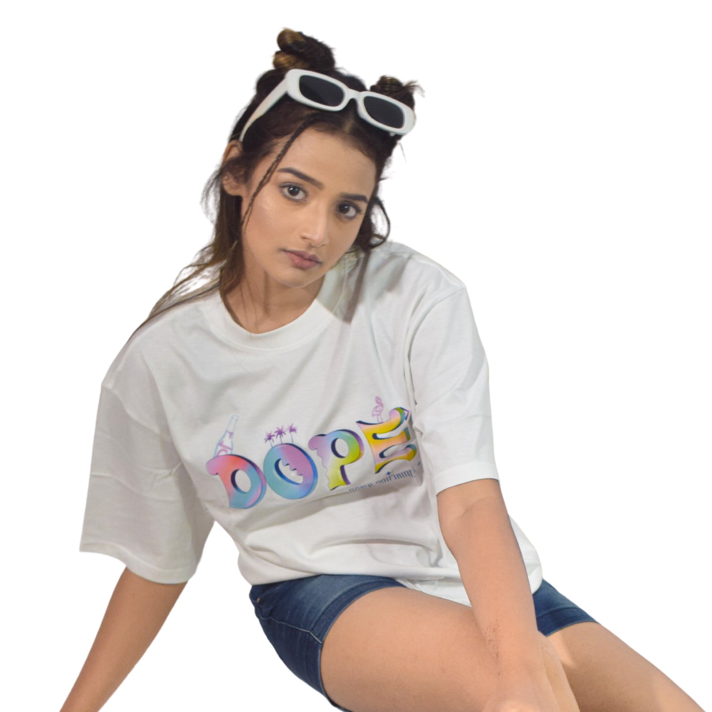 Unisex Dope White Oversized Tshirt