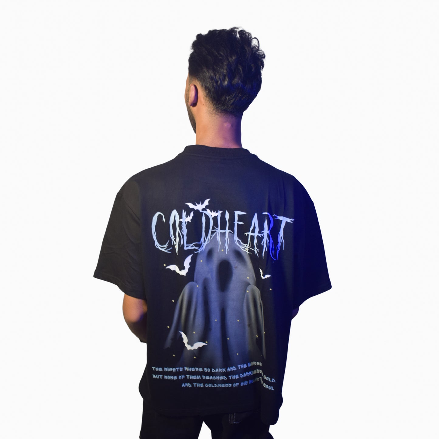 Unisex Coldheart Oversized Black Tshirt