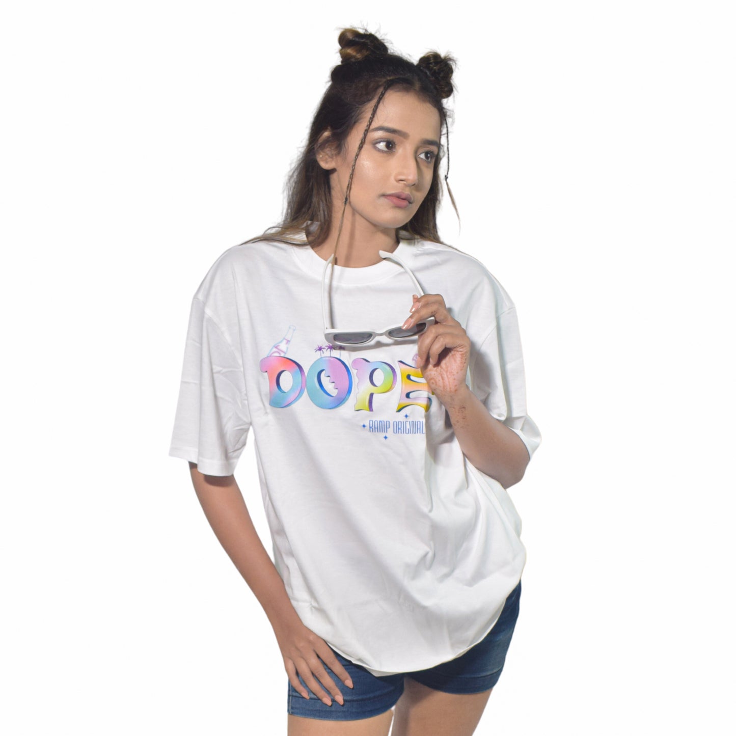 Unisex Dope White Oversized Tshirt