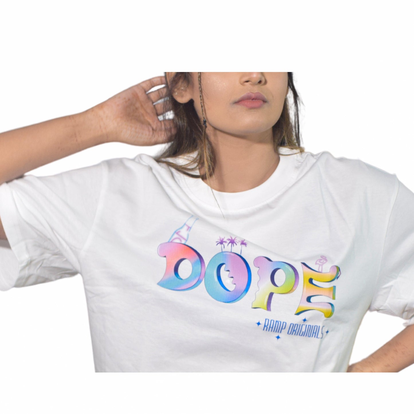 Unisex Dope White Oversized Tshirt