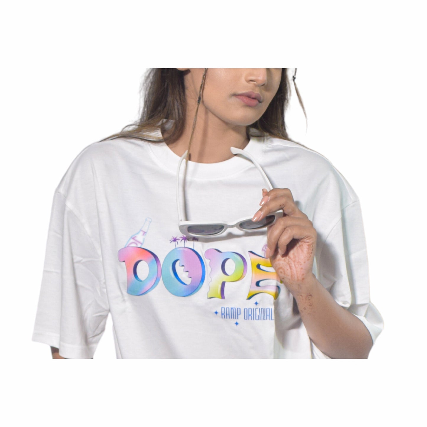 Unisex Dope White Oversized Tshirt