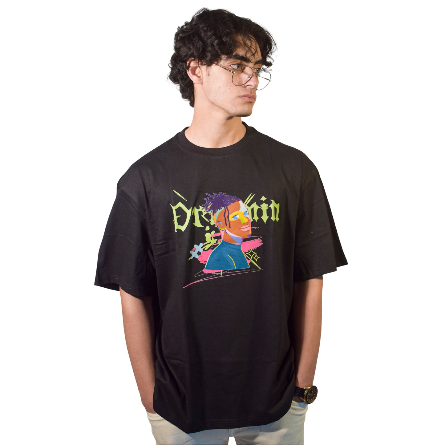 Dreamin Black Oversized Tshirt