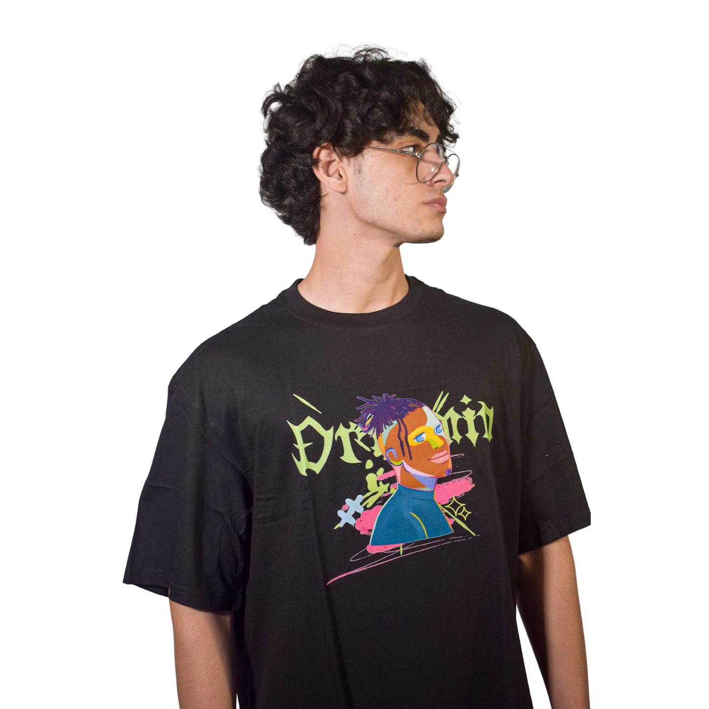 Dreamin Black Oversized Tshirt