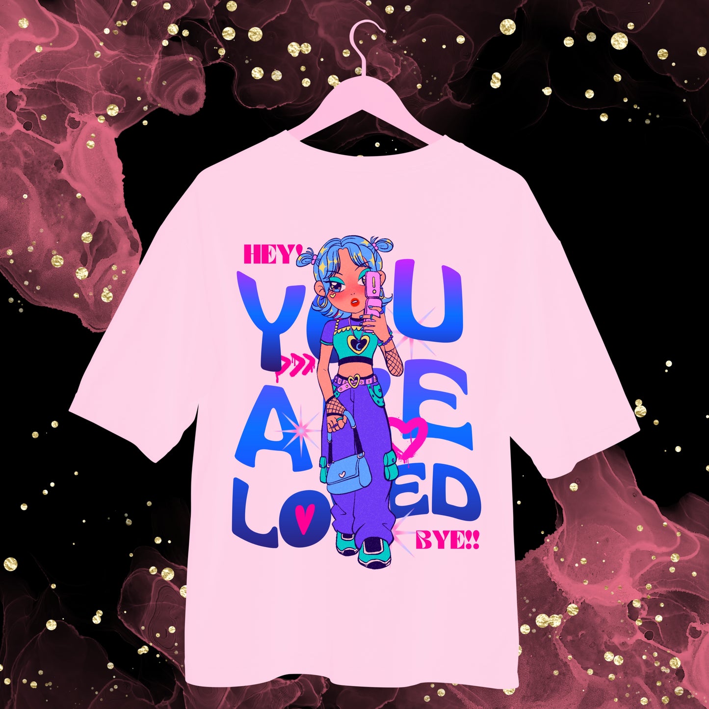 You’re Loved Pink Oversized Tshirt